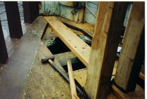 New planks in the foredeck 1990's