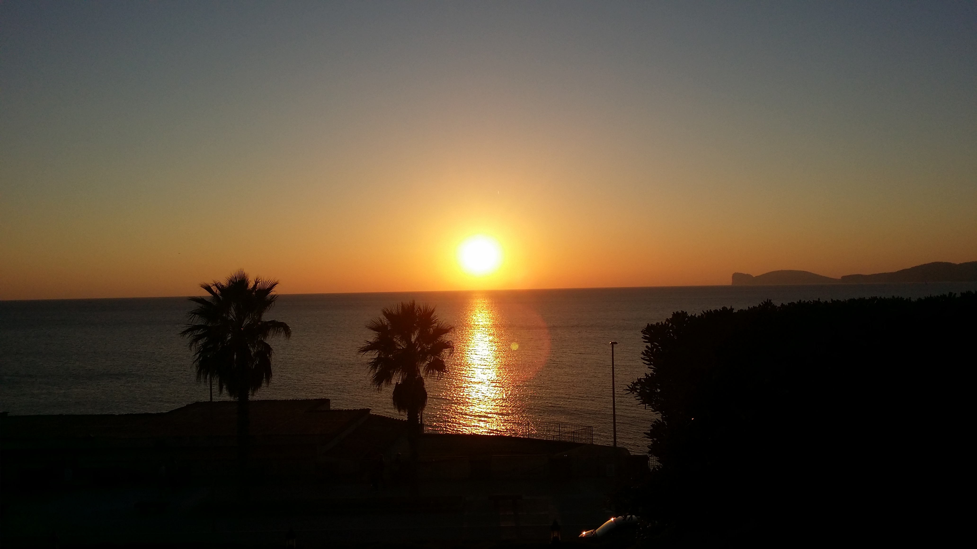 Beautiful views of the sunset from Alghero